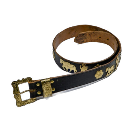 Vintage Appenzeller Kids belt in black, 80cm